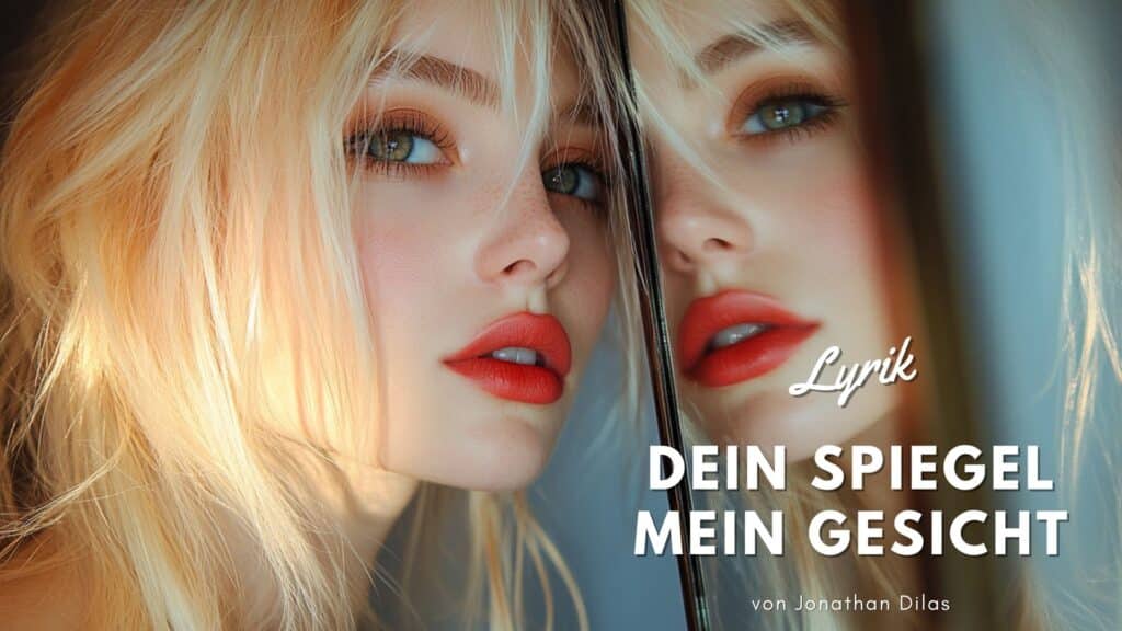 Lyrik dein spiegel mein gesicht - blond woman with red lipstick